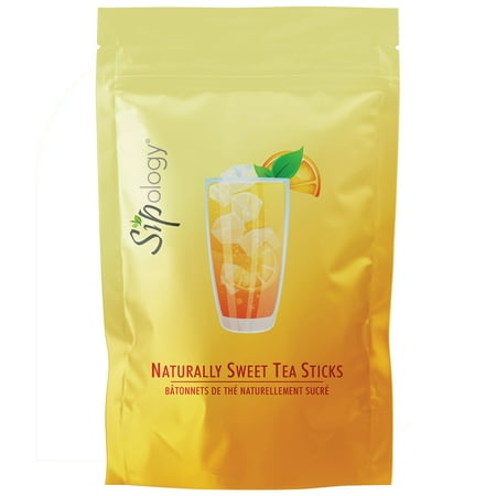 Sipology: Naturally Sweet Iced Tea - Raspberry Tart - 10 Pack Sticks - Instant Black Tea Powder, Natural Caffeine, Refreshing Drink, Organic Stevia