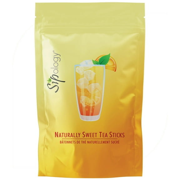 Sipology: Naturally Sweet Iced Tea - Strawberry Orange - 10 Pack Sticks - Instant Rooibos Tea Powder, Caffeine Free, Refreshing Drink, Organic Stevia