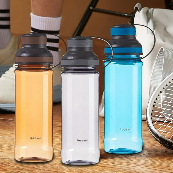 Sippy Cups, Reusable Coffee CupTumbler with Handle, Large Capacity Outdoor Sports Water Bottle, Portable Summer Fitness Space Cup, Sturdy Build, Travel Tumbler with Handle, , UKHBMC | Plastic, Blue