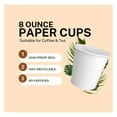 thumbnail image 1 of Siptown 8 oz 200 Pack Disposable Paper Cups for Hot Drinks, Coffee, & Tea | Made in USA (8 oz - 200 count), 1 of 2