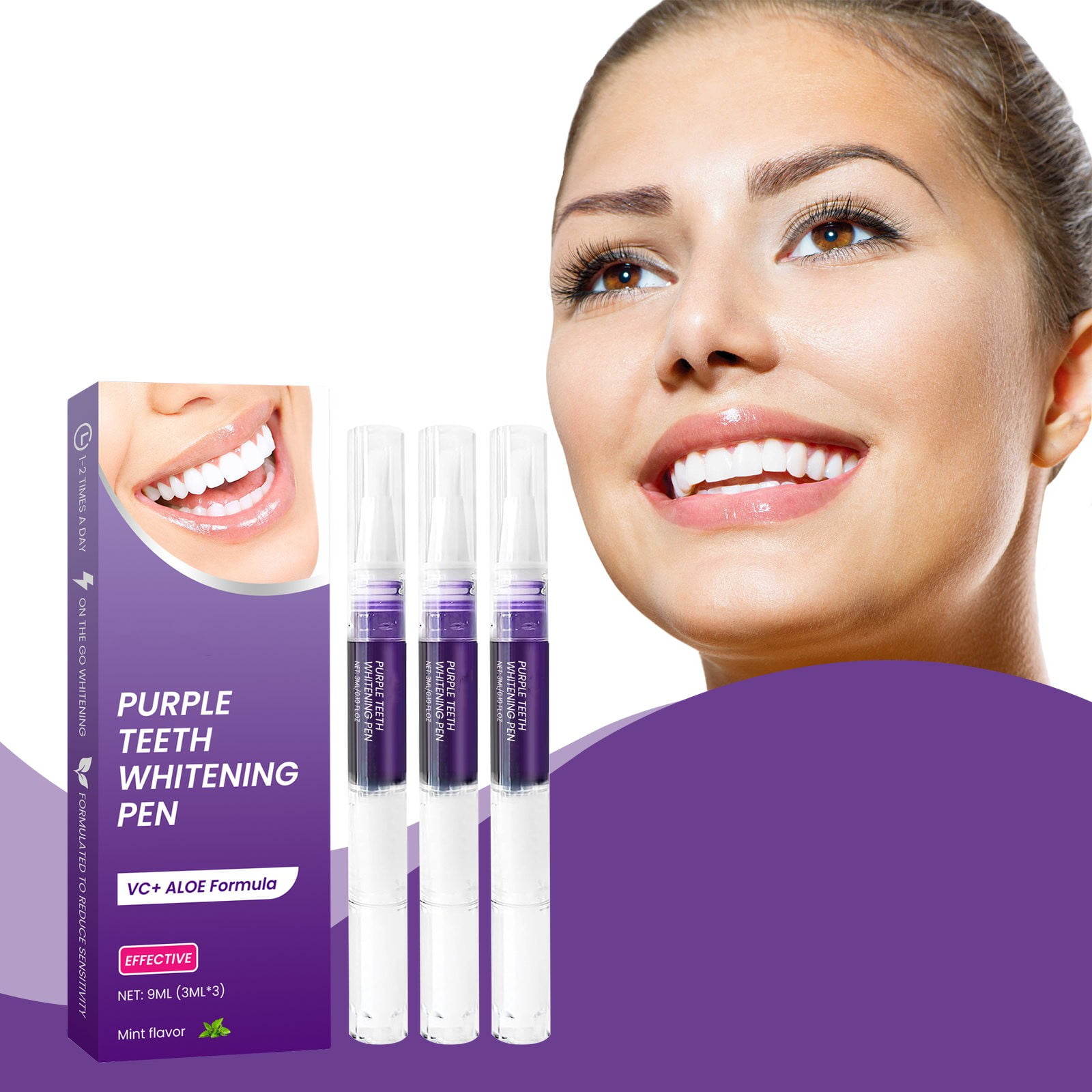 Goodbye Toothpaste Siquannn Achieve A Dazzling With Our Purple Teeth Pen Say Goodbye To ...
