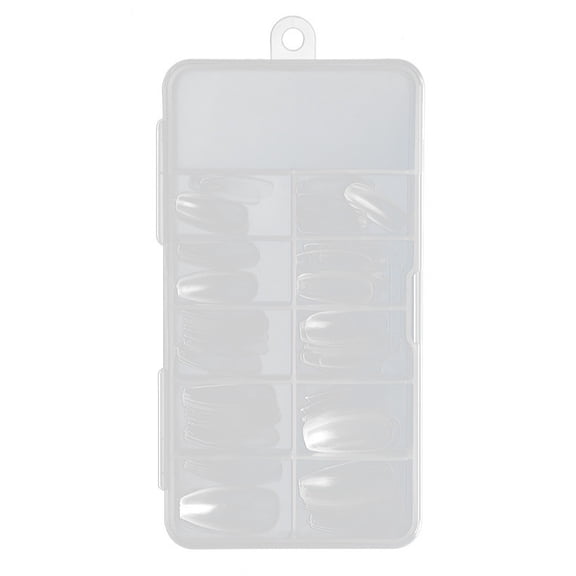 Siquannn Clear Coffin Shaped Nail Tips Short Short Coffin Nail Tips on Short False Nails Clear Nails Short Length Nail Remover Gel & Acrylic Ballerina Shaped Nail Tips Half