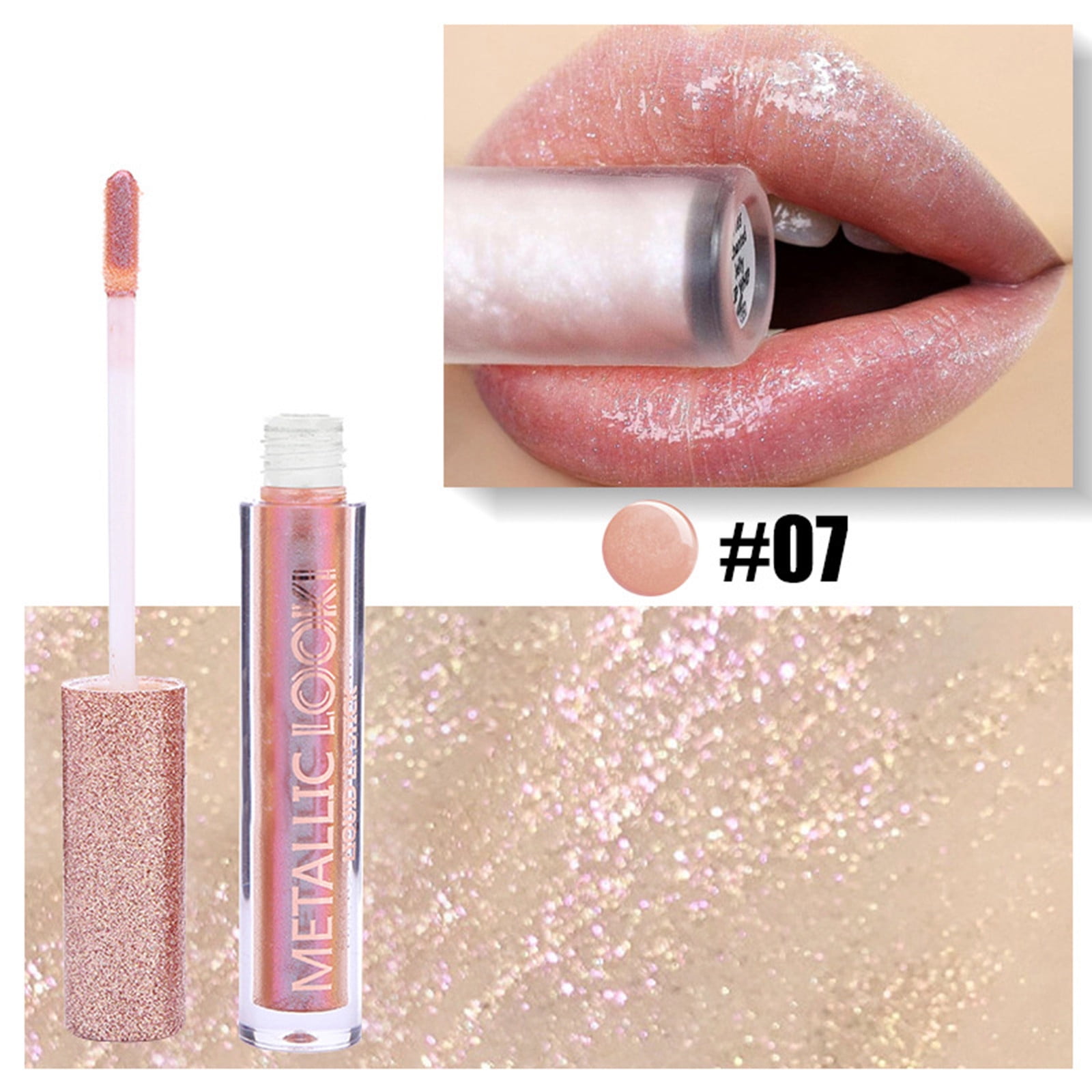 Siquannn Liquid Hydrating Lip Glaze Moisturizing Colorful Glitter Lip