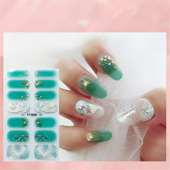 Siquannn Nail Stickers Stones for Nails Nails Polish Strips Color Street Rhinestone for Nails Big Acrylic Nail Design Decals on Stand Galactic Nail Sheets Nail Finger Nails Tips