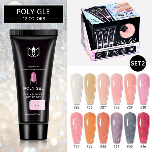 Siquannn Poly Nails Gel Nail Extension Gel For Nails Nails Tips Nail Gems With Glue Gel X Nail Supplies Fall Nail Charms Nail Design Nail Glitter Acrylic Nails Supplies Gel X Nail Rhinestones