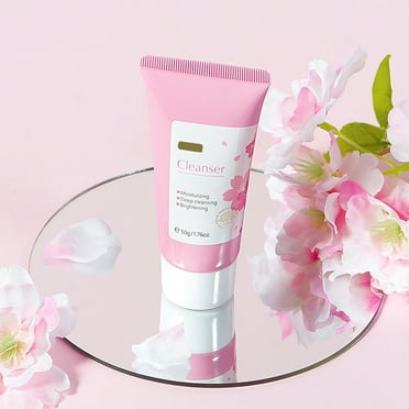 Siquannn SakuraFacial Face Wash Travel Size 3 Step System Face Wash Sensitive Skin Natural Clean Skin Hydro Facial Mens Sensitive Face Wash Vegan Face Wash Face Brush Rice Soap Foaming Hand Soap