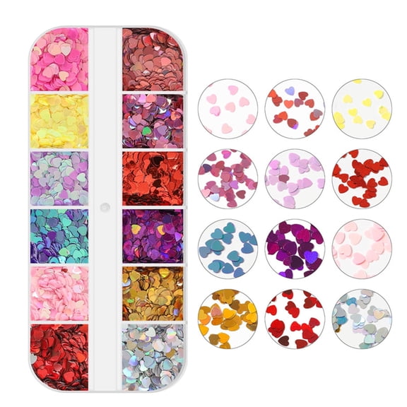 Siquannn Valentine's Day Nails Art Nail Sticker on Nail Holder French Tip Nail Stickers Lip Gloss Glitter Number Nail Charms 5d Nail Stickers Pick Stone Nail Tape Letters for Nails Nail