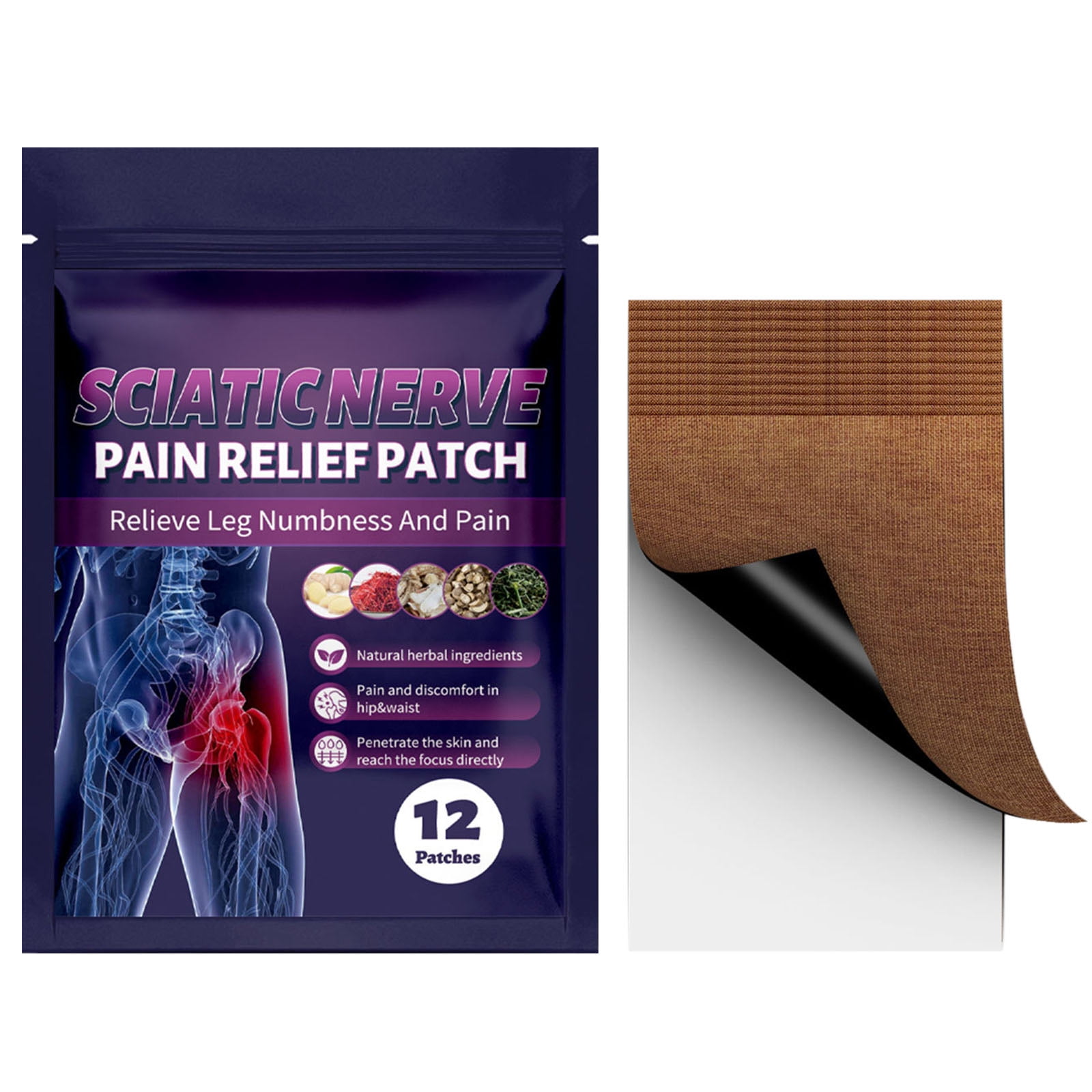 Siquannnn 12 Packs Of Sciatica Patch Heating Paste Body Milk Body