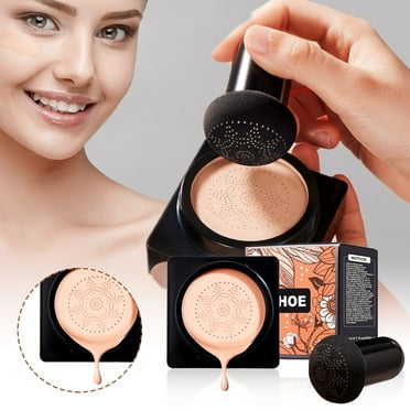 Siquannnn Head Air Cushion Cream, Concealer Lasting Makeup Moisturizing Pigment Liquid Foundation, Even Skin Tone Makeup Base Age Rewind Concealer Fair
