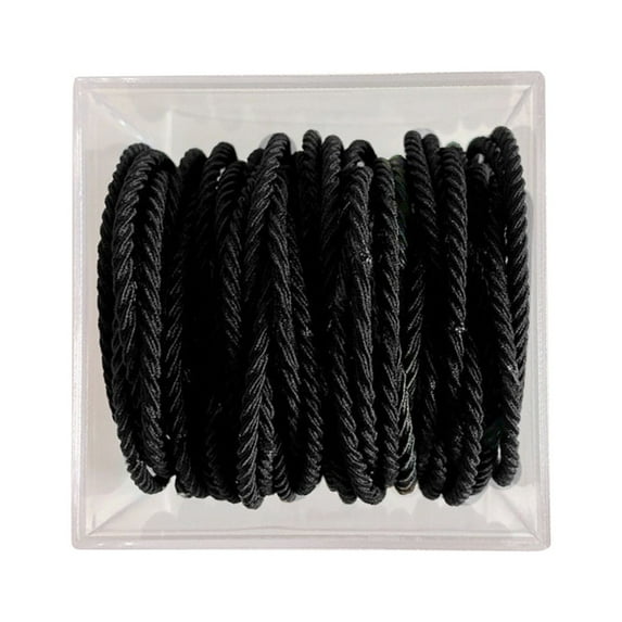 Siquannnn Leather Band High Elasticity Durable Hair Binding Rope Female Simple Black Hair Band 50pc Rubber Bands Hair