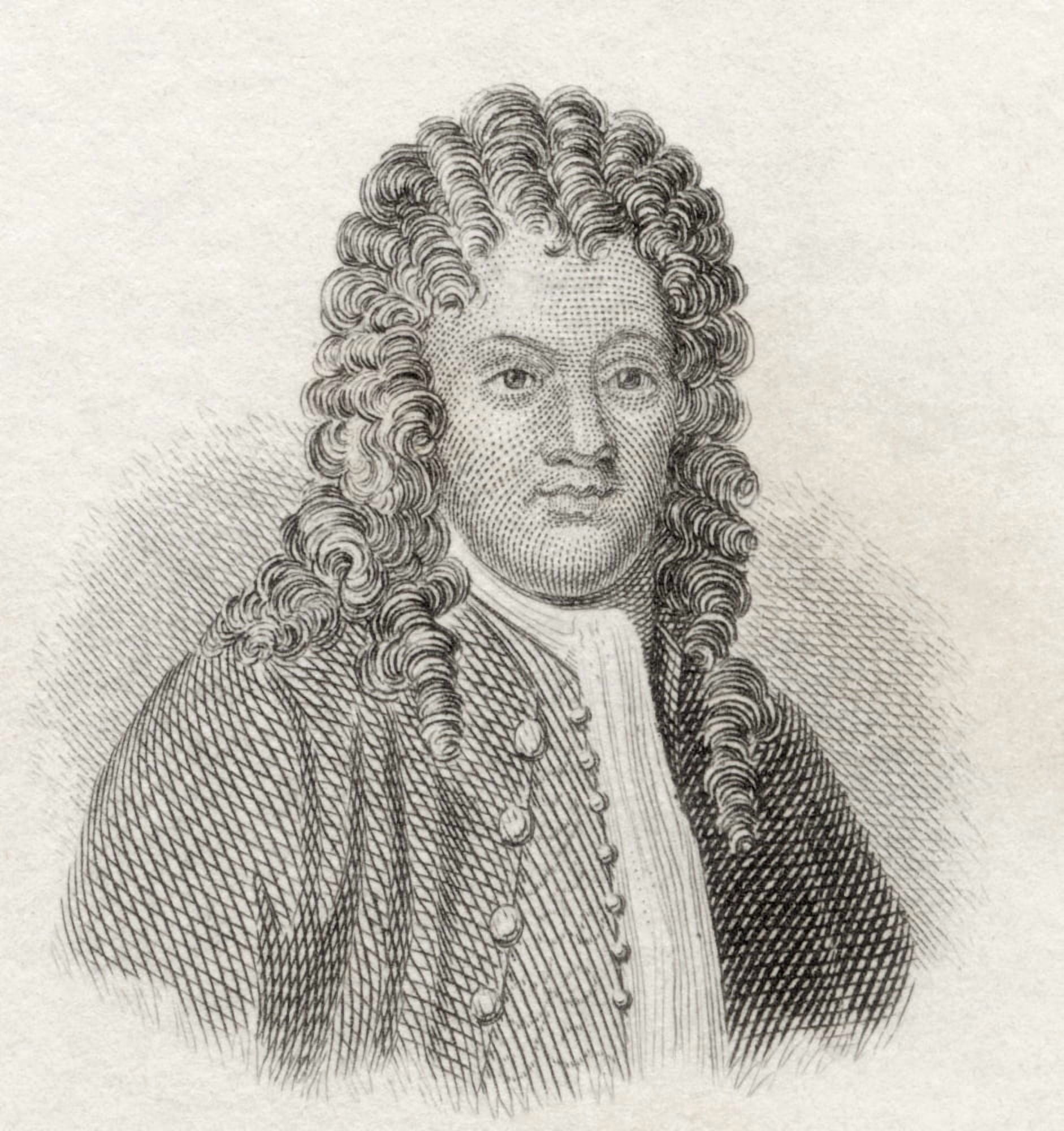Sir Brook Taylor 1685 To 1731 English Mathematician Best Known For Taylors Theorem And The Taylor Series From Crabbs Historical Dictionary Published 1825 Canvas Art - Ken Welsh Design Pics (14 x 15)