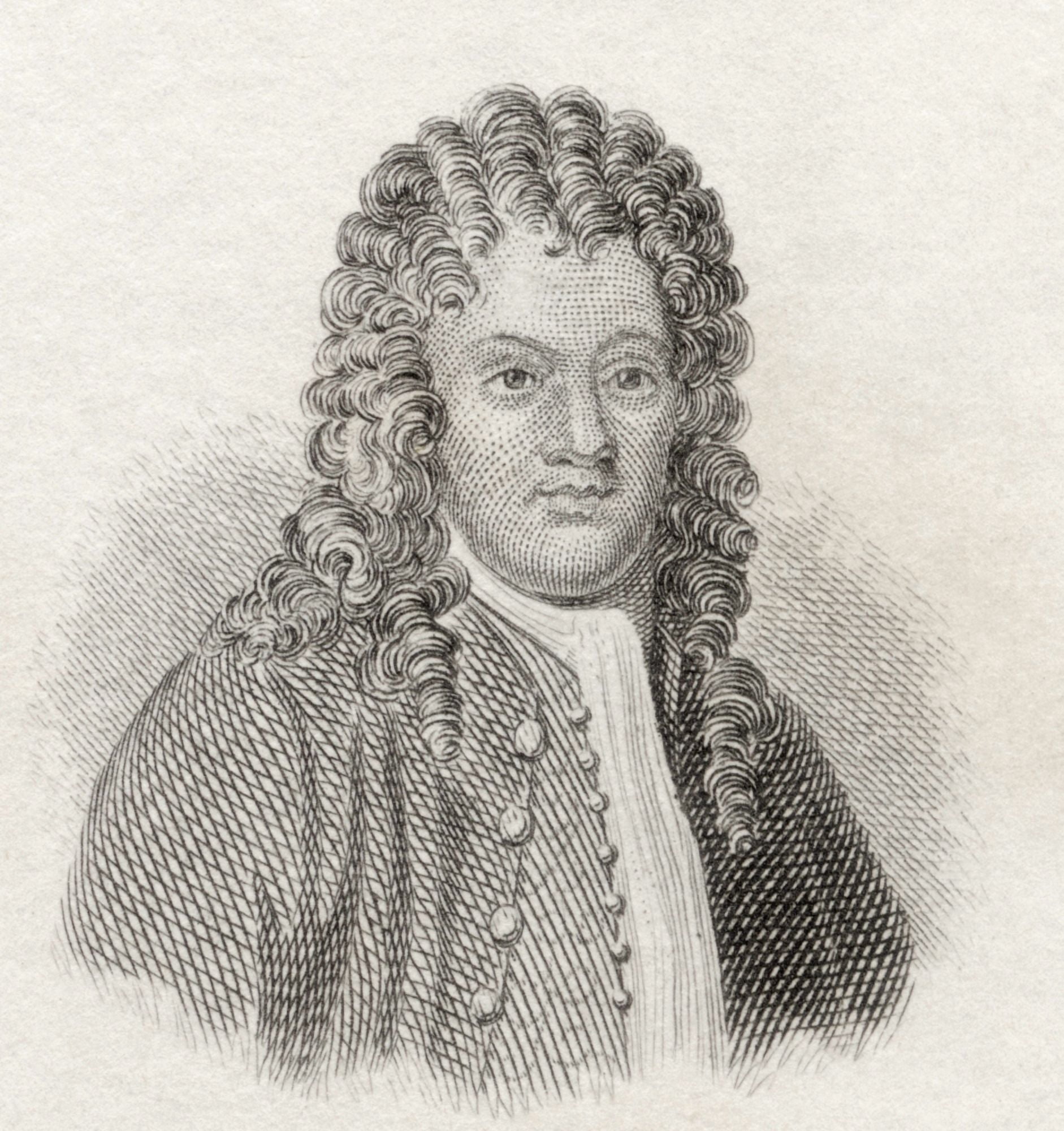 Sir Brook Taylor 1685 To 1731 English Mathematician Best Known For Taylors Theorem And The Taylor Series From Crabbs Historical Dictionary Published 1825 Canvas Art - Ken Welsh Design Pics (28 x 30)