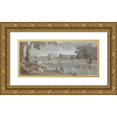 thumbnail image 1 of Sir Charles D'Oyly 14x8 Gold Ornate Wood Frame and Double Matted Museum Art Print Titled - View of Part of Chowringhee - Calcutta, 1 of 4