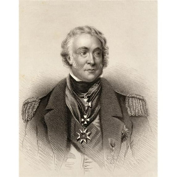 Sir Charles Napier, 1786-1860 Count Napier De Sao Vicente. Commander of The British Baltic Fleet 19th Century Print Drawn & Engraved by Gibbs Poster Print, 13 x 17
