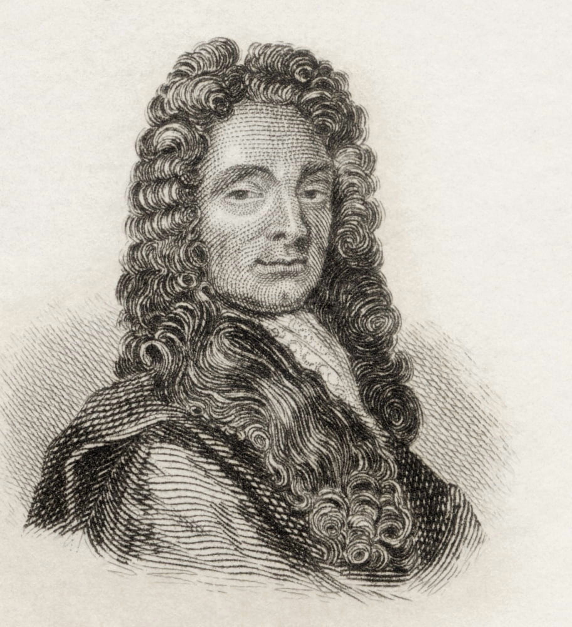Sir Christopher Wren 1632 To 1723 English Architect From Crabbs Historical Dictionary Published 1825 Canvas Art - Ken Welsh Design Pics (14 x 15)