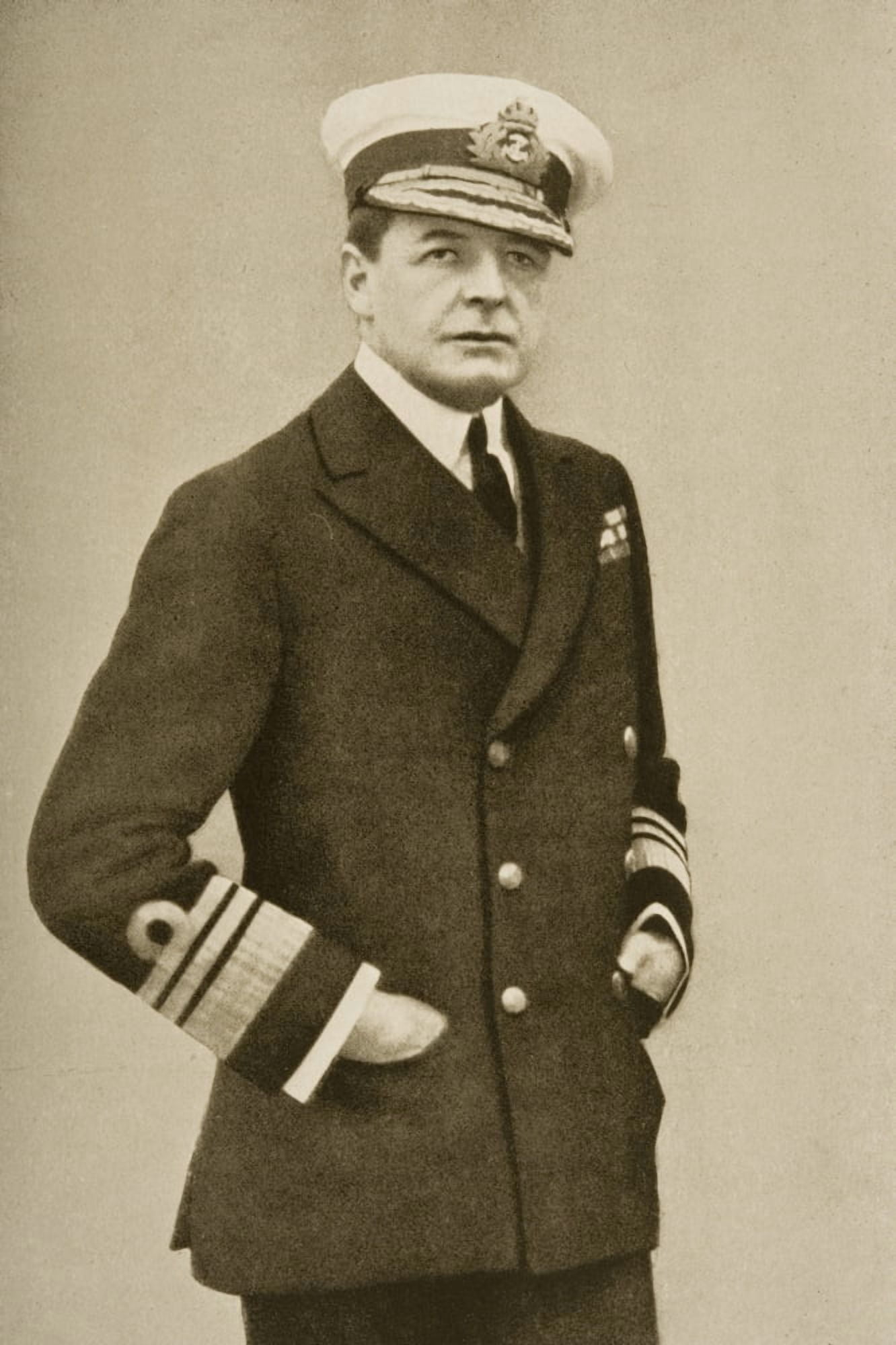 Sir David Beatty 1871-1936 British Commander-In-Chief Of The Grand Fleet From An Official Photograph Canvas Art - Ken Welsh Design Pics (24 x 36)