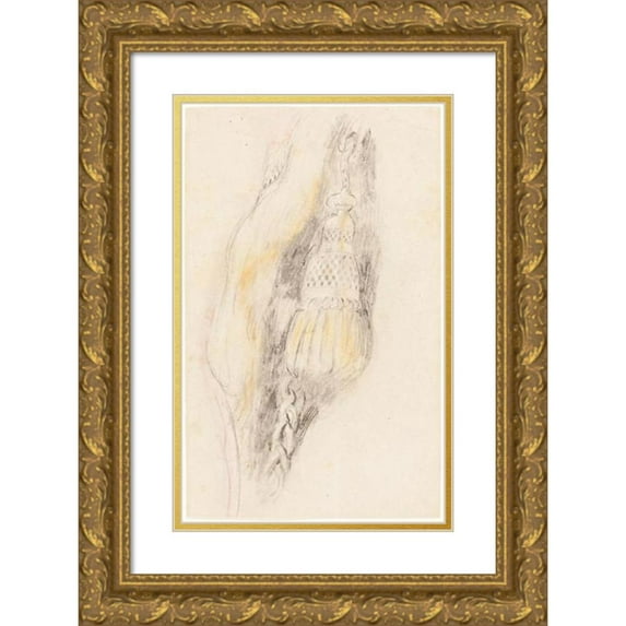 Sir David Wilkie 12x18 Gold Ornate Wood Frame and Double Matted Museum Art Print Titled - A Tassel