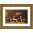 thumbnail image 1 of Sir David Wilkie 24x17 Gold Ornate Framed and Double Matted Museum Art Print Titled - Distraining for Rent, 1 of 4