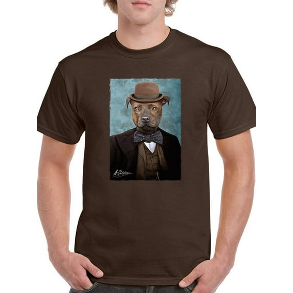 Sir Edmund The Bulldog T-Shirt Men -Anthony Chirstou Designs, Male x-Large