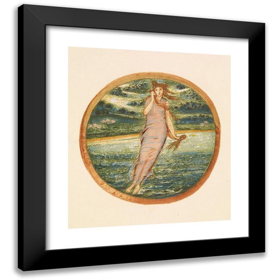 Sir Edward Coley Burne-Jones 12x14 Black Modern Framed Museum Art Print Titled - Marvel of the World (1905)
