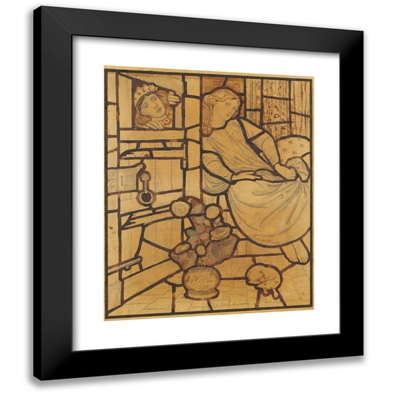 Sir Edward Coley Burne-Jones 12x14 Black Modern Framed Museum Art Print Titled - The Song of Solomon