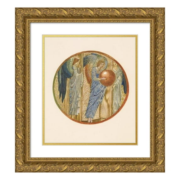 Sir Edward Coley Burne-Jones 12x14 Gold Ornate Wood Frame and Double Matted Museum Art Print Titled - Golden Gate (1905)