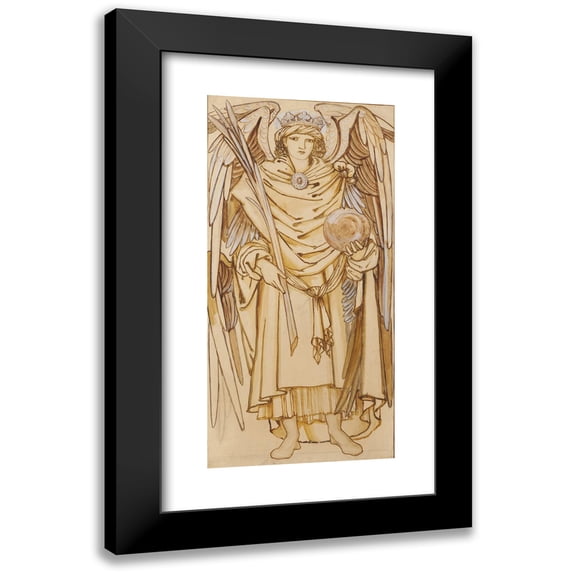 Sir Edward Coley Burne-Jones 14x24 Black Modern Framed Museum Art Print Titled - The Angels of the Hierarchy - Virtutes