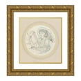 thumbnail image 1 of Sir Edward Coley Burne-Jones 15x16 Gold Ornate Wood Frame and Double Matted Museum Art Print Titled - Angel Playing on Bells, 1 of 4