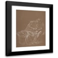 thumbnail image 1 of Sir Edward Coley Burne-Jones 19x24 Black Modern Framed Museum Art Print Titled - A Seated Couple, Embracing (ca. 1865), 1 of 5