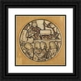 thumbnail image 1 of Sir Edward Coley Burne-Jones 20x20 Black Ornate Framed Double Matted Museum Art Print Titled: The Building of the Temple, 1 of 5