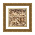 thumbnail image 1 of Sir Edward Coley Burne-Jones 20x21 Gold Ornate Framed and Double Matted Museum Art Print Titled - The Tomb of Tristram and Iseult, 1 of 4