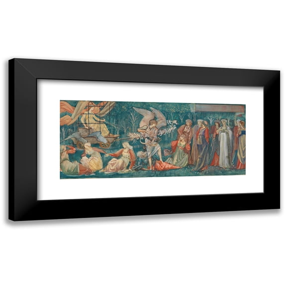 Sir Edward Coley Burne-Jones 24x13 Black Modern Framed Museum Art Print Titled - The Passing of Venus (1898)