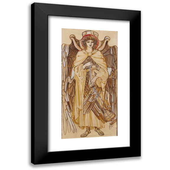 Sir Edward Coley Burne-Jones 9x14 Black Modern Framed Museum Art Print Titled - The Angels of the Hierarchy - Seraphim (1873)