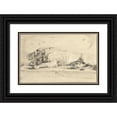 thumbnail image 1 of Sir Edwin Henry Landseer 18x13 Black Ornate Wood Framed Double Matted Museum Art Print Titled - Reclining Lion (1816), 1 of 5