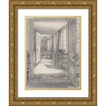 thumbnail image 1 of Sir Francis Seymour Haden 12x14 Gold Ornate Wood Frame and Double Matted Museum Art Print Titled - A Cottage Parlour (1838-1910), 1 of 4