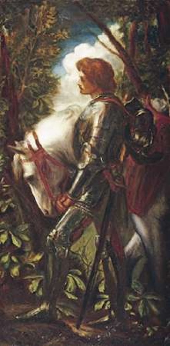 Sir Galahad Canvas Art - George Frederick Watts (10 x 20)