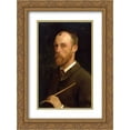 thumbnail image 1 of Sir George Clausen 2x Matted 20x24 Gold Ornate Framed Art Print 'Portrait of the Artist', 1 of 2