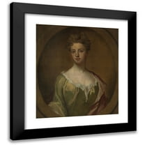 Sir Godfrey Kneller 12x14 Black Modern Framed Museum Art Print Titled - Lady Mary Berkeley (ca. 1700)