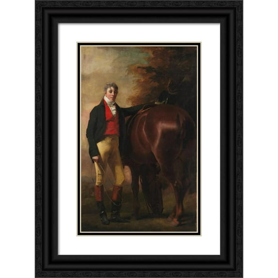 Sir Henry Raeburn 11x14 Black Ornate Wood Framed Double Matted Museum Art Print Titled: George Harley Drummond (1783-1855) (ca. 1808-9)