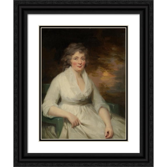 Sir Henry Raeburn 15x18 Black Ornate Wood Framed Double Matted Museum Art Print Titled - Janet Law