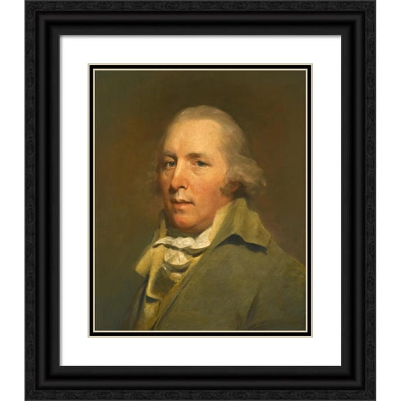 Sir Henry Raeburn 15x18 Black Ornate Wood Framed Double Matted Museum Art Print Titled - Portrait of the Reverend John Home (1722-1808)