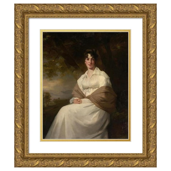 Sir Henry Raeburn 15x18 Gold Ornate Wood Frame and Double Matted Museum Art Print Titled - Lady Maitland (Catherine Connor, Died 1865)