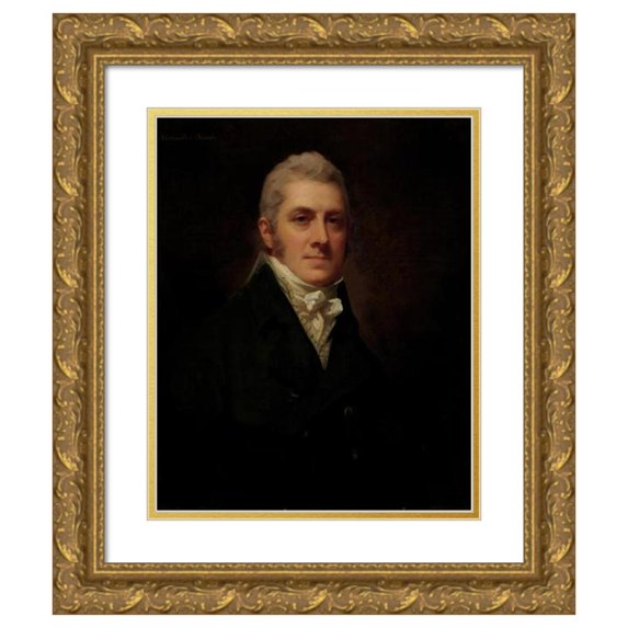 Sir Henry Raeburn 20x23 Gold Ornate Framed and Double Matted Museum Art Print Titled - Portrait of Sir Alexander Munro