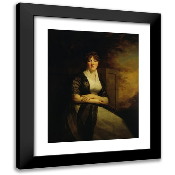 Sir Henry Raeburn 20x24 Black Modern Framed Museum Art Print Titled - Lady Anne Torphichen (1795 - 1800)