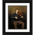 thumbnail image 1 of Sir Henry Raeburn 20x24 Black Ornate Framed Double Matted Museum Art Print Titled: Niel Gow, 1727 - 1807. Violinist and Composer (1787), 1 of 5