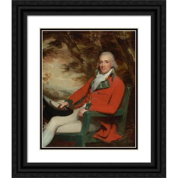 Sir Henry Raeburn 20x24 Black Ornate Framed Double Matted Museum Art Print Titled: Thomas Carmichael, 5th Earl of Hyndford