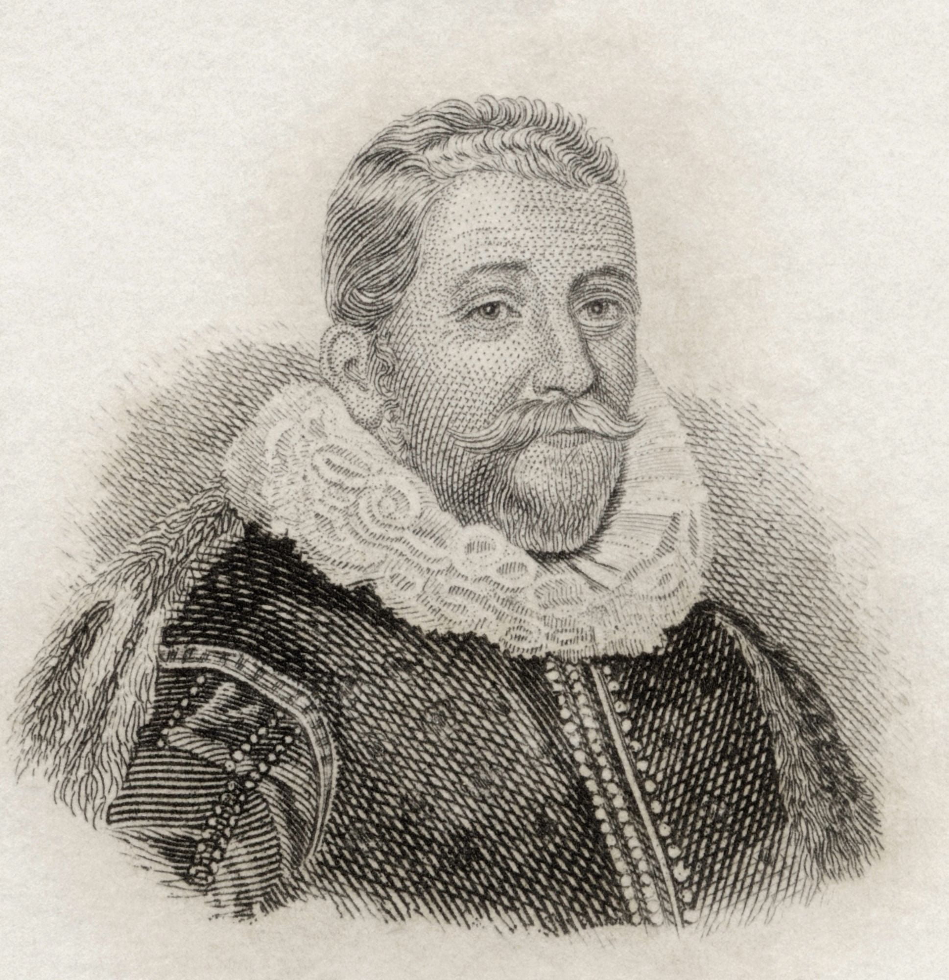 Sir Henry Wotton 1568 To 1639 English Author And Diplomat From Crabbs Historical Dictionary Published 1825 Canvas Art - Ken Welsh Design Pics (24 x 24)