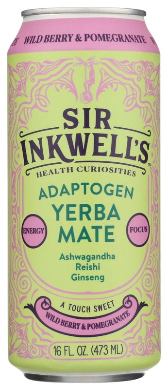 Sir Inkwell's - Wild Berry Pomegranate Yerba Mate, 16 Fo (Pack of 12)