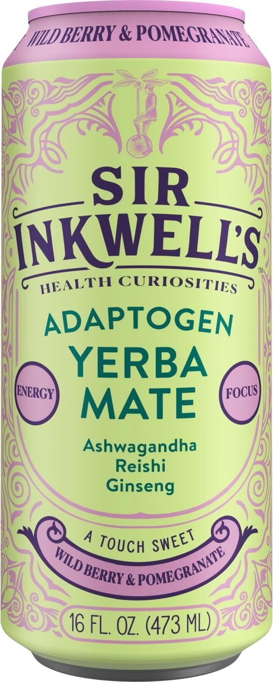 Sir Inkwell's Wild Berry Pomegranate Yerba Mate 16 fl oz (Pack Of 12)