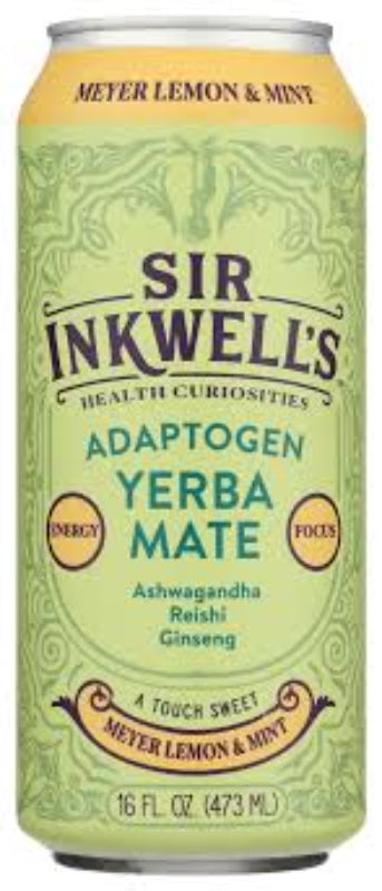 Sir Inkwells - Yerba Mate Meyer Lemon Mint, 16 Fo (Pack of 12)